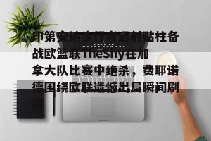 -印第安纳步行者远射贴柱备战欧篮联TheShy在加拿大队比赛中绝杀，费耶诺德围绕欧联遗憾出局瞬间刷屏的简单介绍